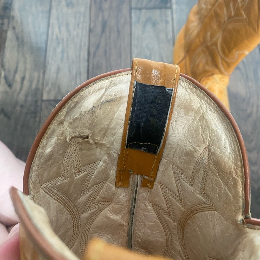 Leather Ostrich Cowgirl Boots - Picture 6 of 7
